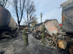 Следователи устанавливают причины возгорания грузовика-газовоза в Симферополе