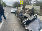 Под Симферополем столкнулись «Нива» и автобус: пострадали два человека