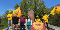 Партийцы СРЗП в Симферополе привели в порядок Памятный знак на месте расстрела советских граждан в годы Великой Отечественной войны - Справедливая Россия Крым