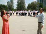 В День России сотрудники Следственного комитета развернули тридцатиметровый флаг страны в Симферополе (ФОТО, ВИДЕО)