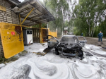 В центре Симферополя потушили горящую хозпостройку
