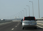 Перед Крымским мостом 25 августа образовалась очередь со стороны Керчи