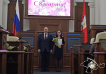 В городском парламенте Севастополя сотрудниц и военнослужащих Росгвардии поздравили с Международным женским днём